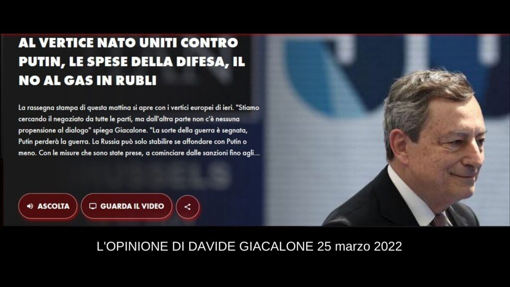 Davide Giacalone rtl 25 marzo