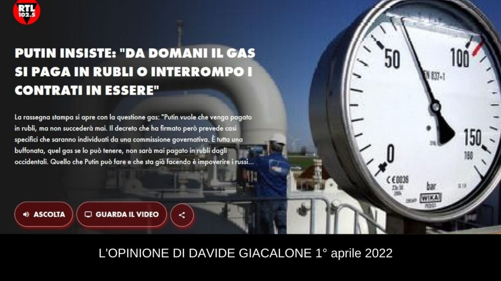 Davide Giacalone rtl 1° aprile