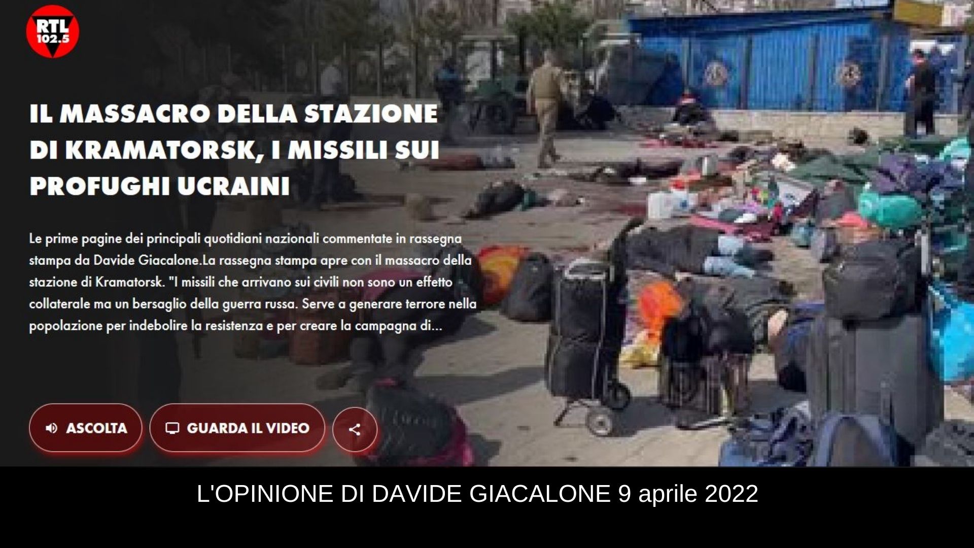 Davide Giacalone rtl 9 aprile 2022