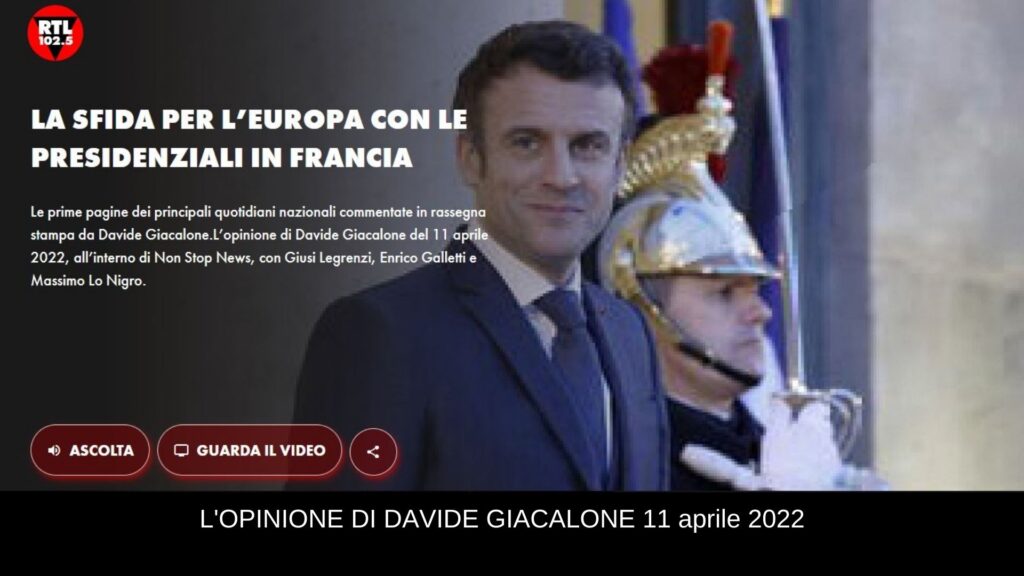 Davide Giacalone rtl 11 aprile 2022