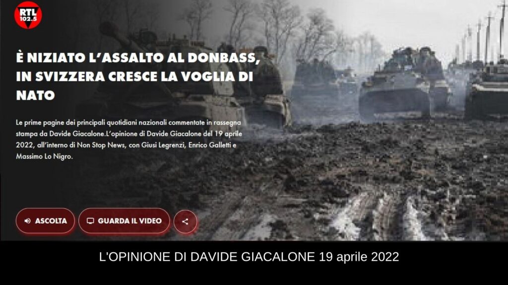 Davide Giacalone rtl 19 aprile 2022