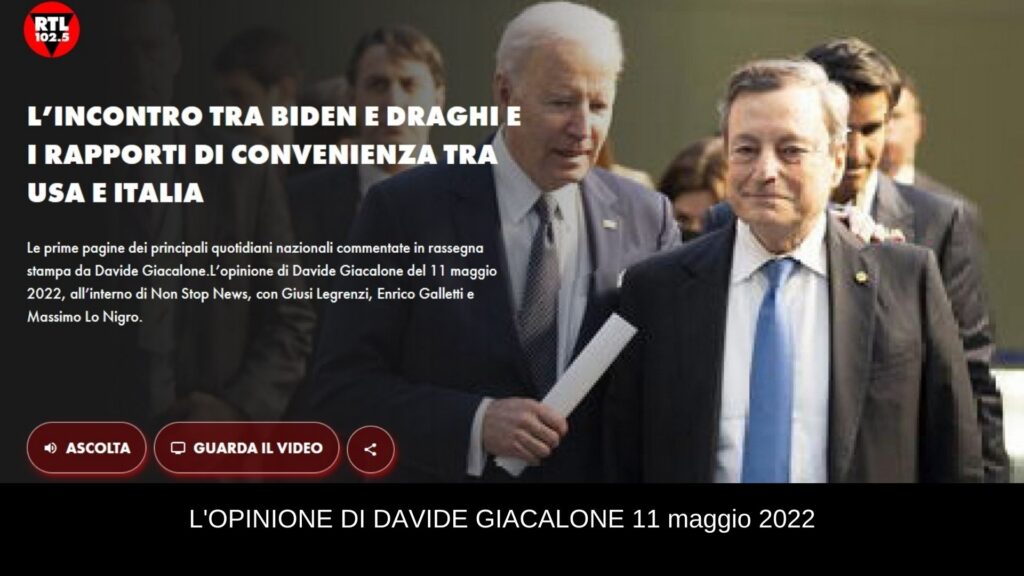 Davide Giacalone rtl 11 maggio 2022