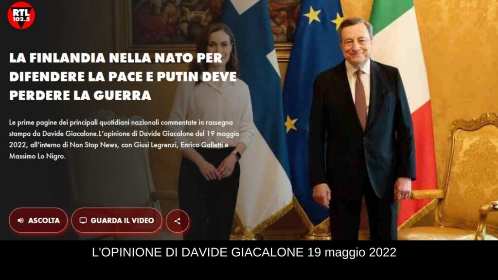 Davide Giacalone rtl 19 maggio 2022