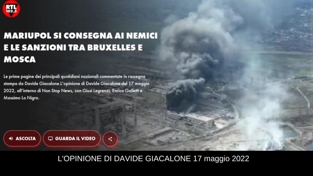 Davide Giacalone rtl 17 maggio 2022