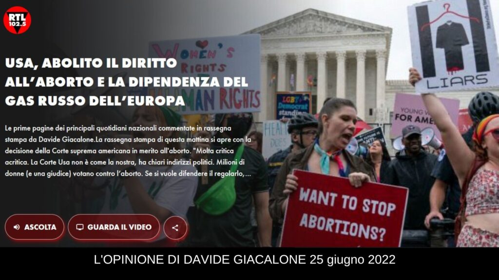 Davide Giacalone rtl 25 gennaio 2022