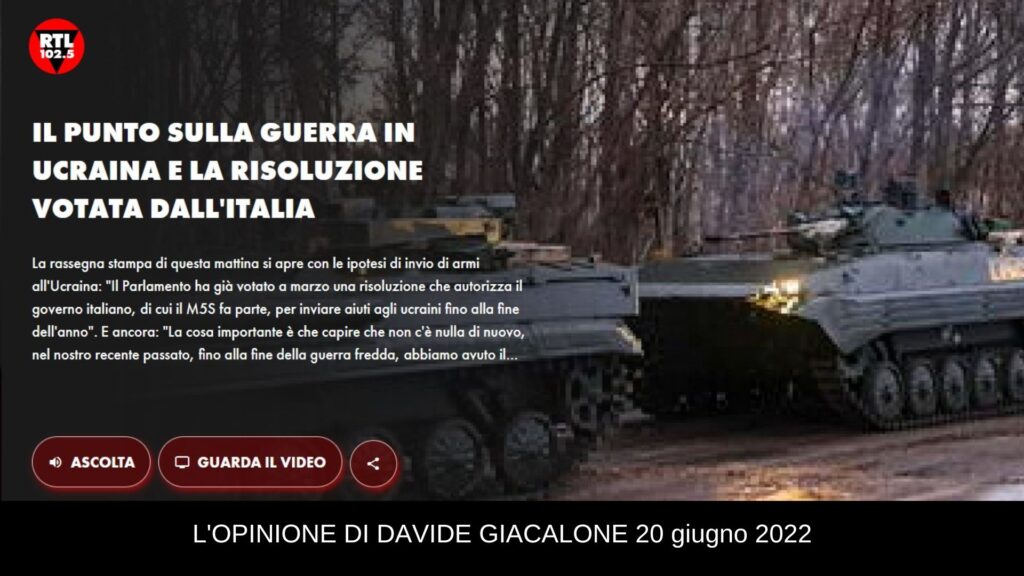 Davide Giacalone rtl 20 giugno 2022