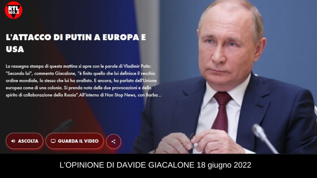 Davide Giacalone rtl 18 giugno 2022