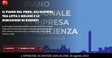 Davide Giacalone rtl 20 agosto 2022
