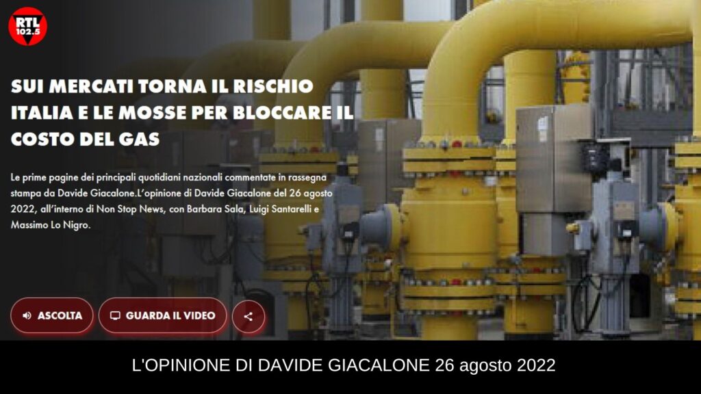 Davide Giacalone rtl 26 agosto 2022