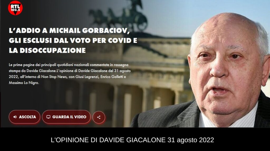 Davide Giacalone rtl 31 agosto 2022