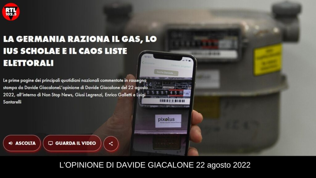 Davide Giacalone rtl 22 agosto