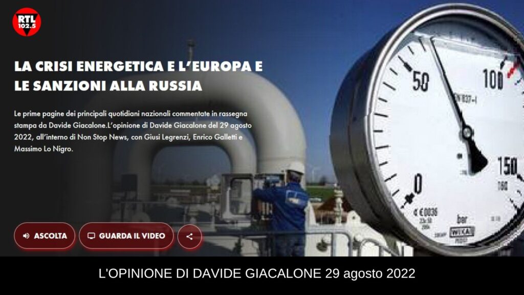Davide Giacalone rtl 29 agosto 2022