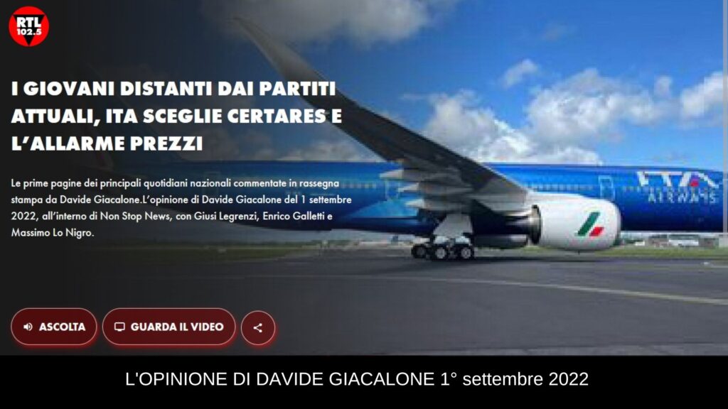 Davide Giacalone rtl 1 settembre