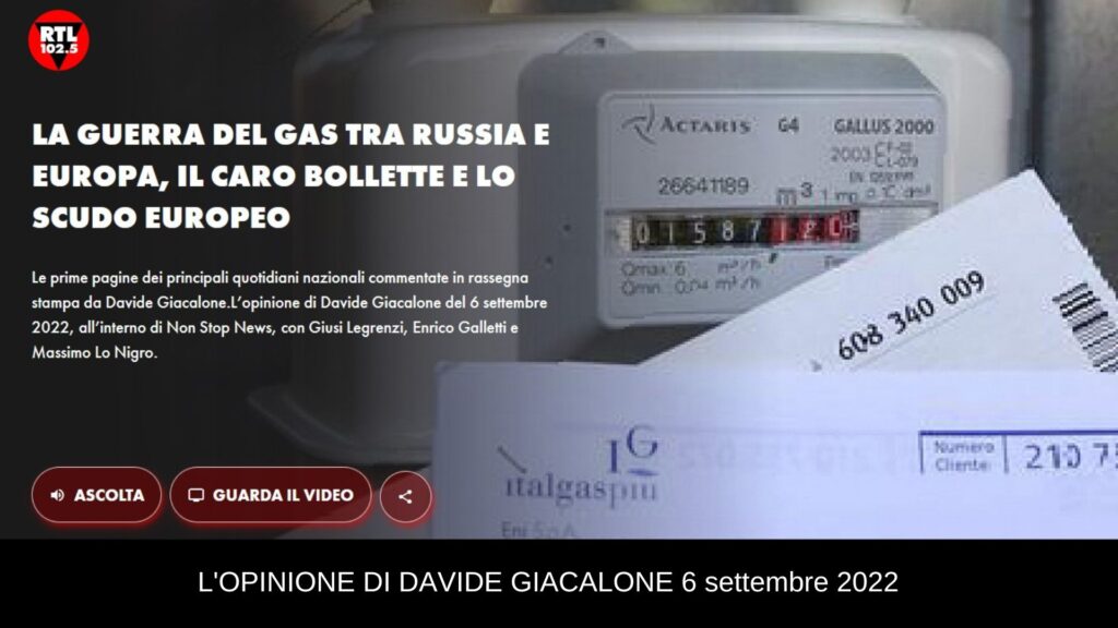 Davide Giacalone rtl 6 settembre 