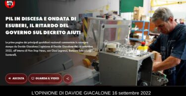 Davide Giacalone rtl 16 settembre