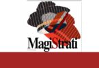 Illustrazione di un magistrato stilizzato con toga e cappello, attraversato da linee e colori che richiamano il conflitto sulla riforma della giustizia e sull’indipendenza della magistratura