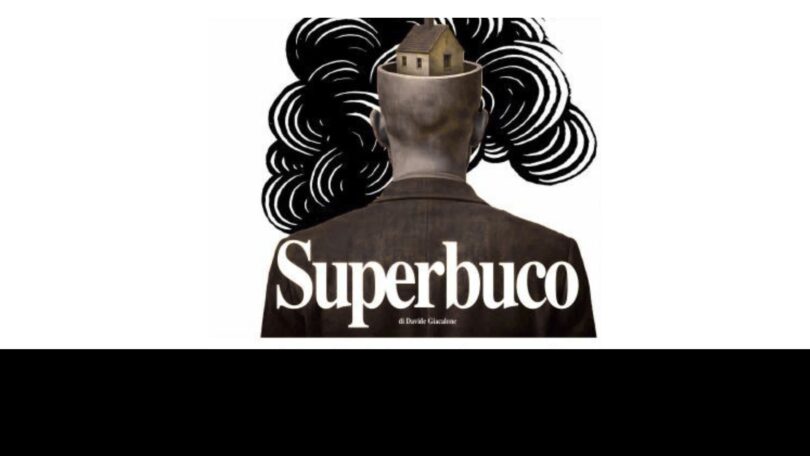 Superbuco Illustrazione del “Superbuco”: una figura vista di spalle con la testa aperta e una casa al suo interno, simbolo del Superbonus e del debito pubblico.
