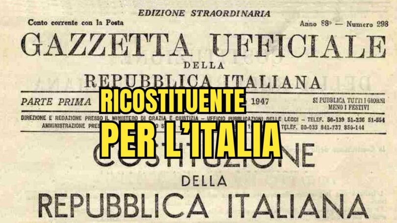 Ricostituente per l’Italia giacalone costituzione Italia